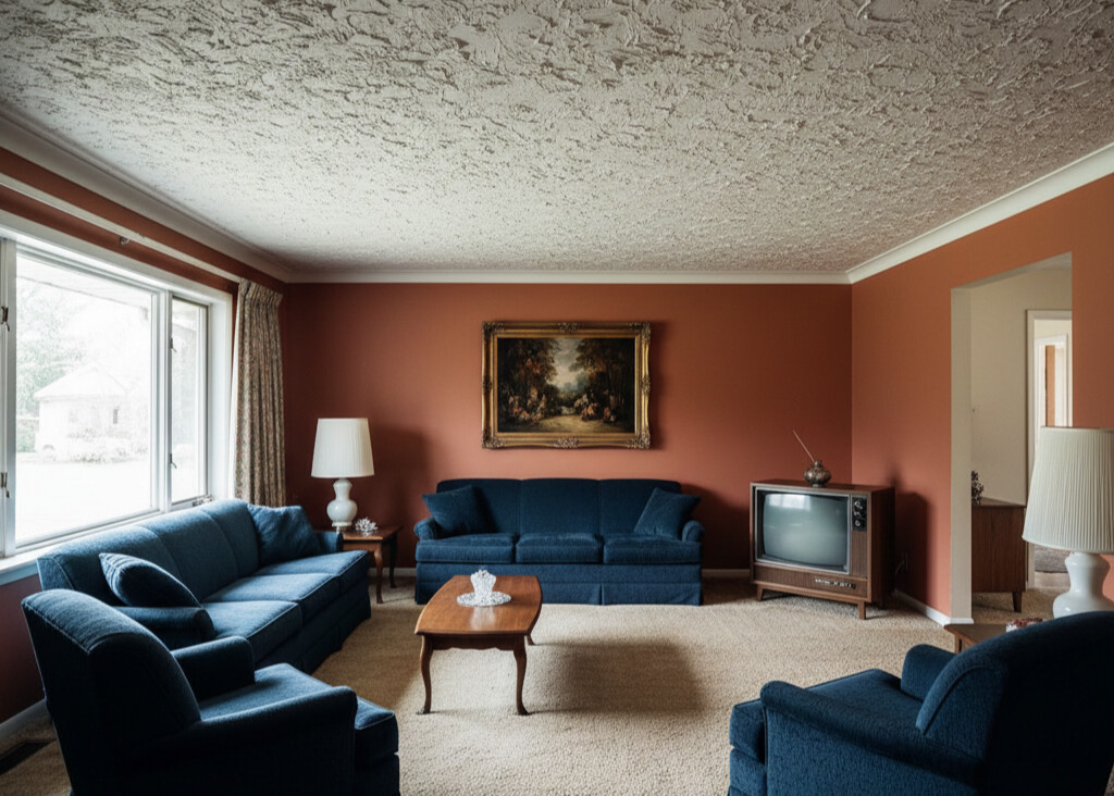 1950s House with Popcorn Ceiling