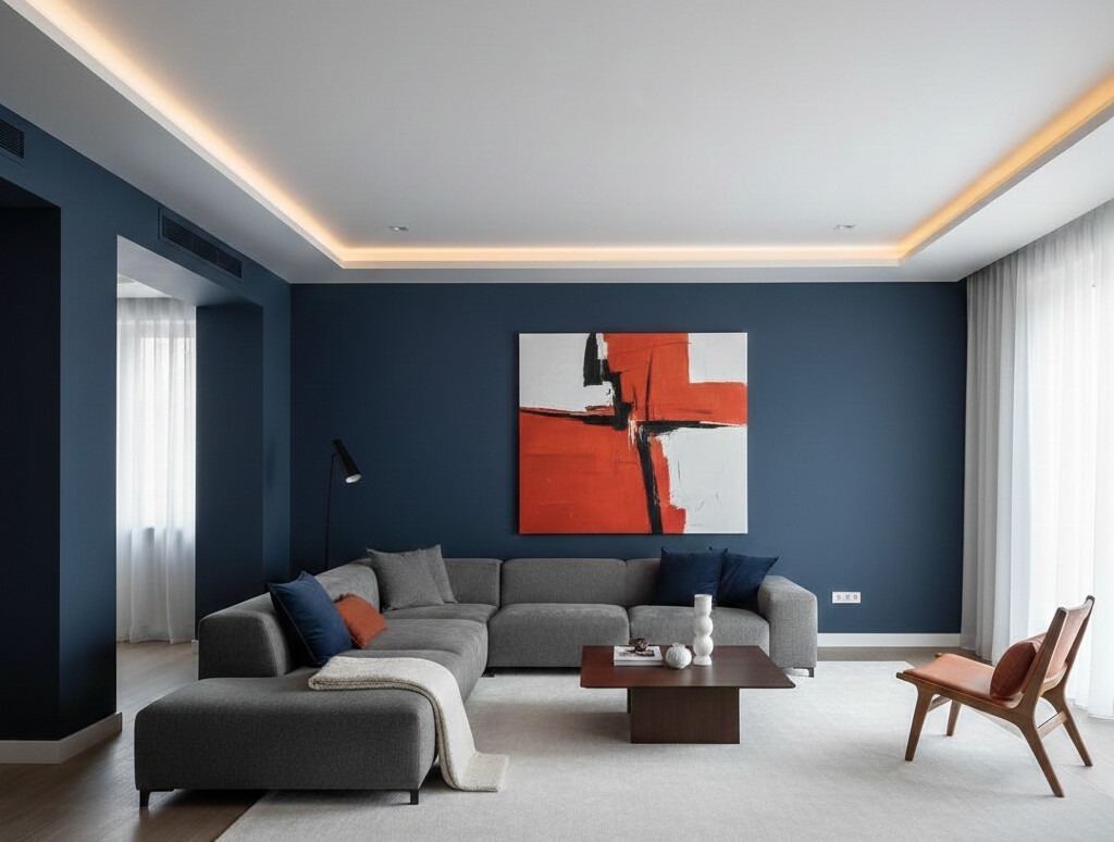 Modern House with Smooth Ceiling