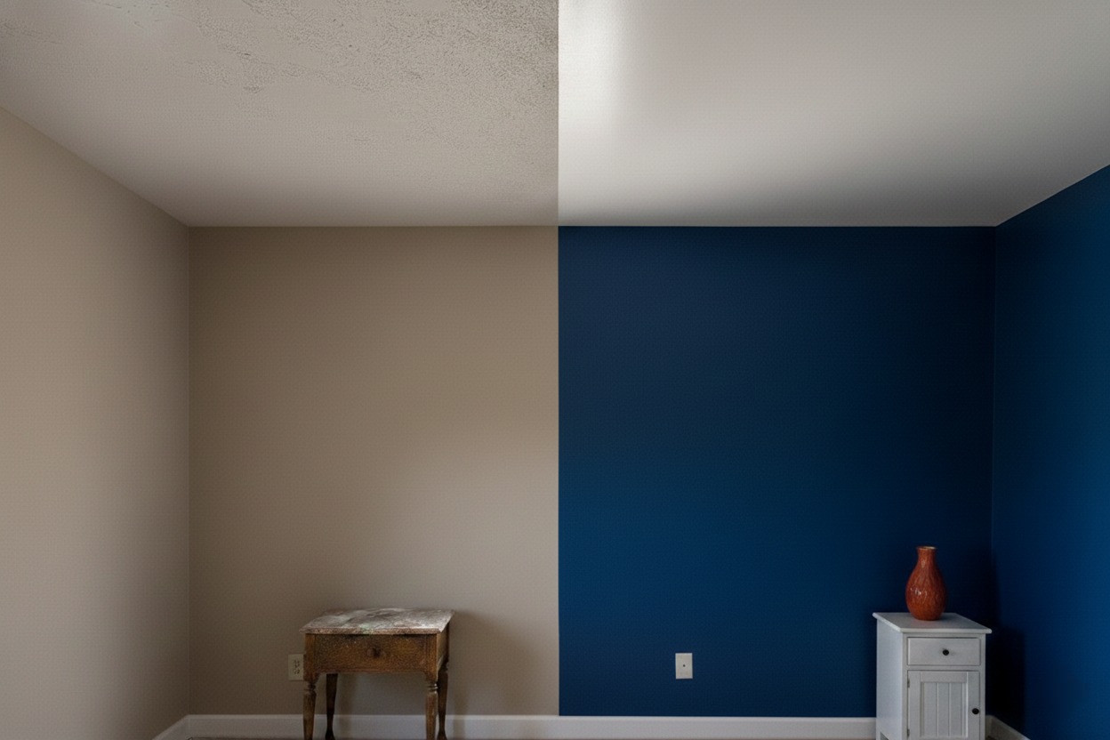Popcorn vs Smooth Ceiling