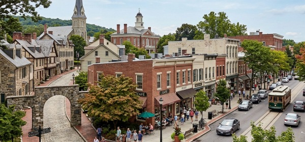 Town Center and the Historic District in New Canaan