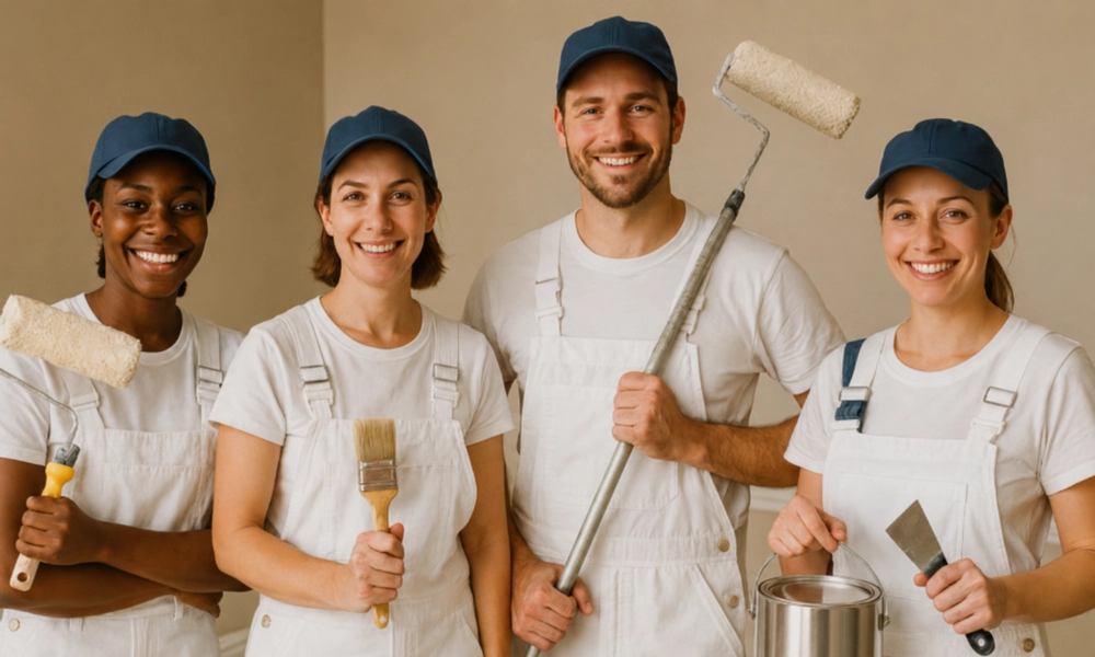 team of professional painters