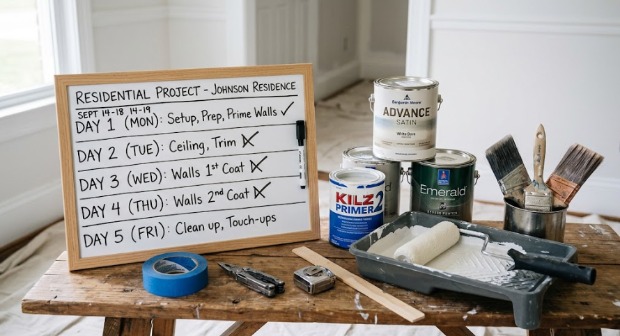 cost to paint 1000 sq ft house interior​